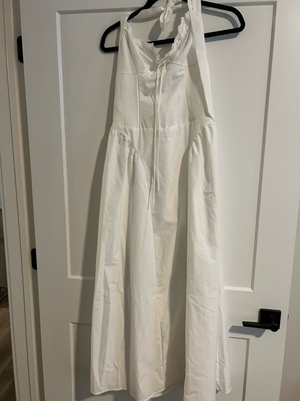 White Halter Maxi Dress